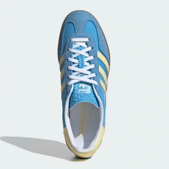 Adidas Gazelle Indoor Shoes in Semi Blue Burst/Almost Yellow - Picture 7 of 10